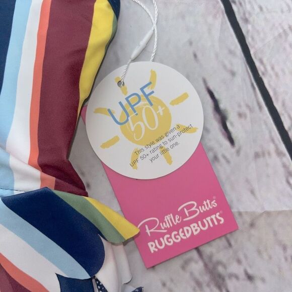 Infant Girls Striped One Piece Swimsuit - Picture 2 of 4